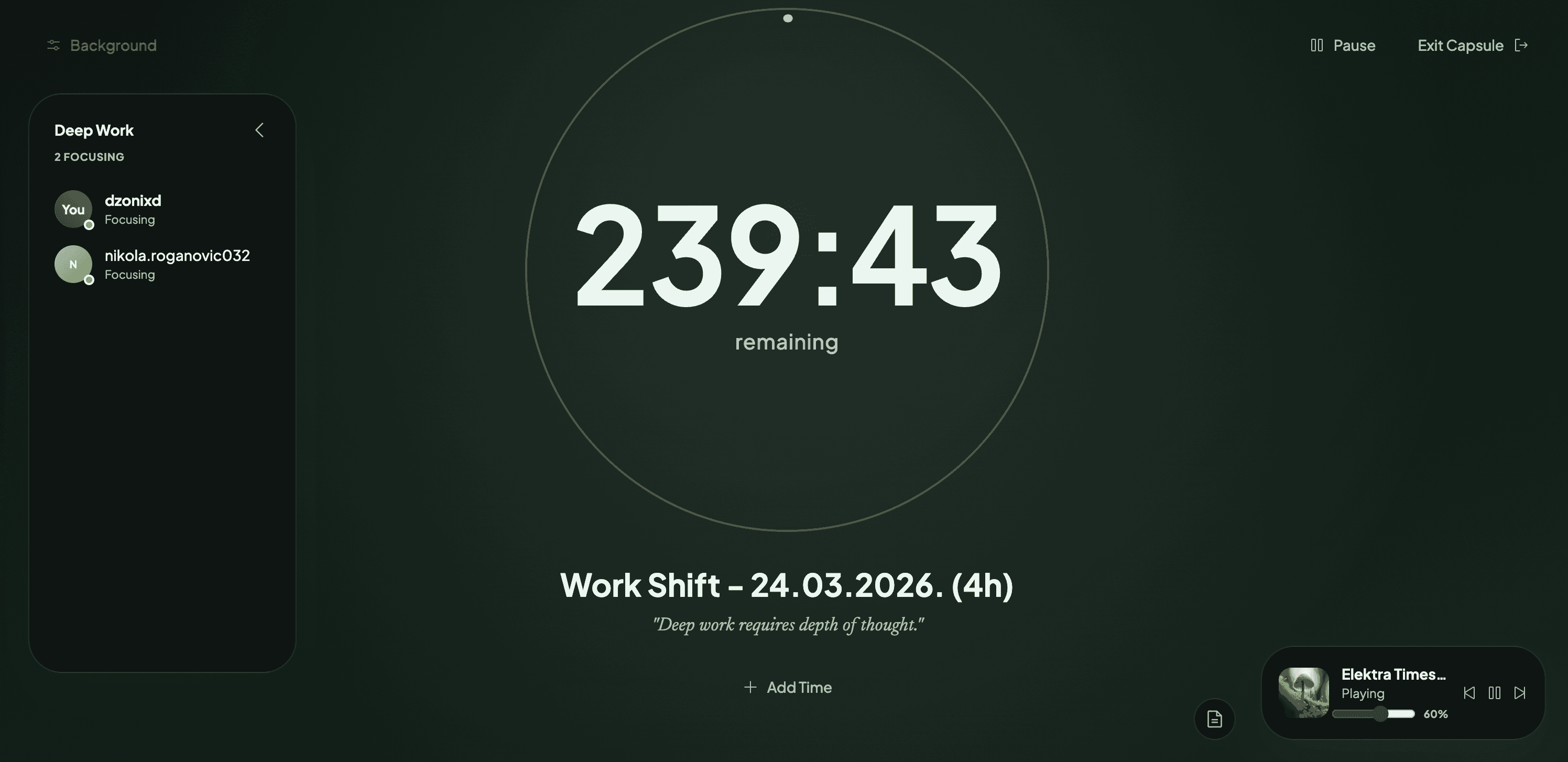 Live Focus Room, silent coworking with others